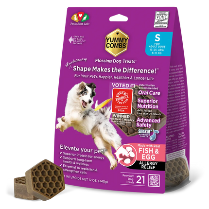 Yummy Combs® Fish & Egg Dental Treats For XS-XL Dogs