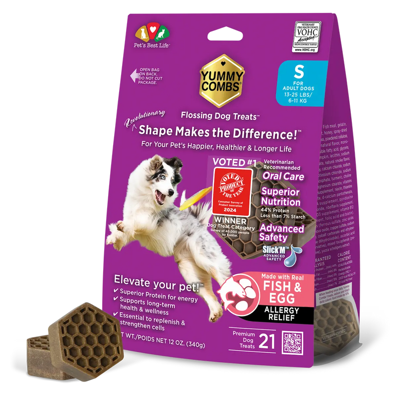Yummy Combs® Fish & Egg Dental Treats For XS-XL Dogs