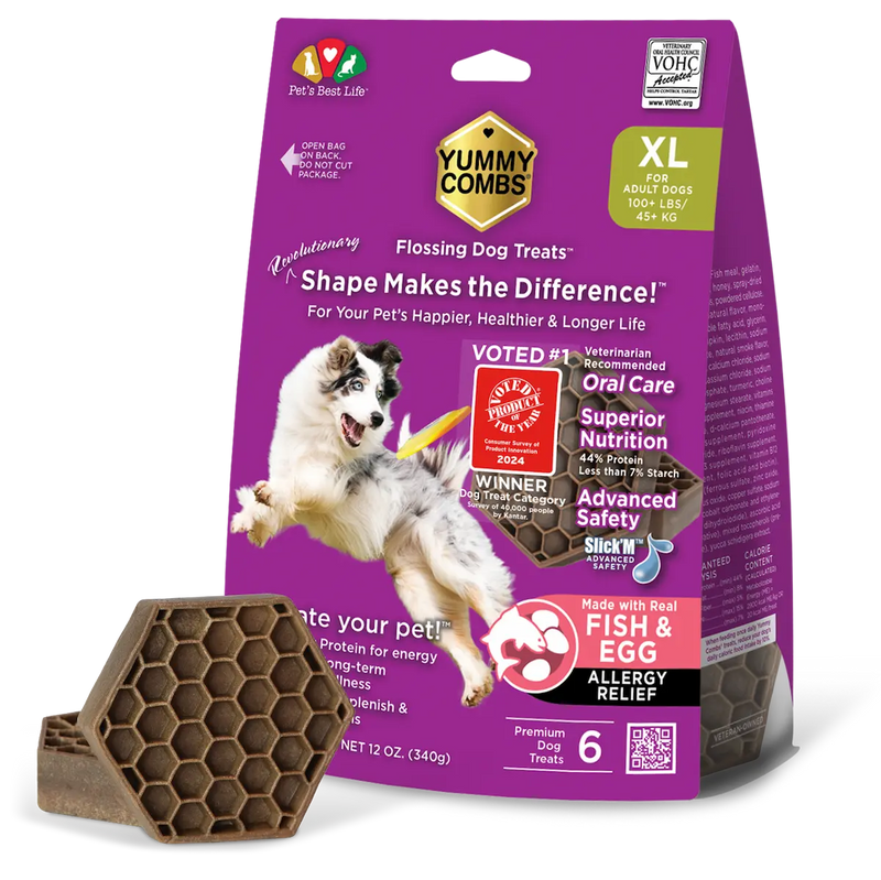 Yummy Combs® Fish & Egg Dental Treats For XS-XL Dogs