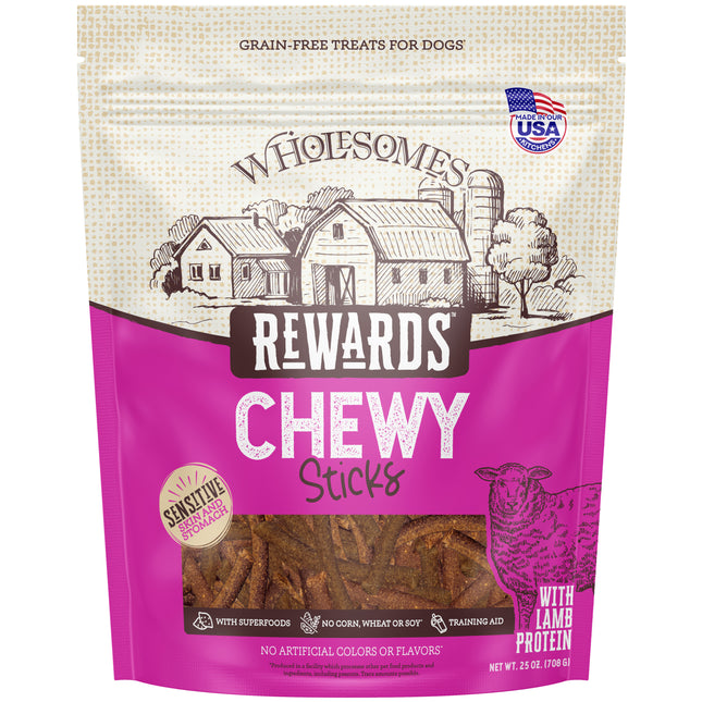 Wholesomes Rewards Chewy Lamb Sticks 25 oz