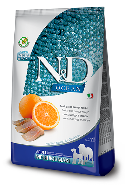 Farmina N&D Ocean Canine Herring & Orange Adult Medium & Maxi Dog Food