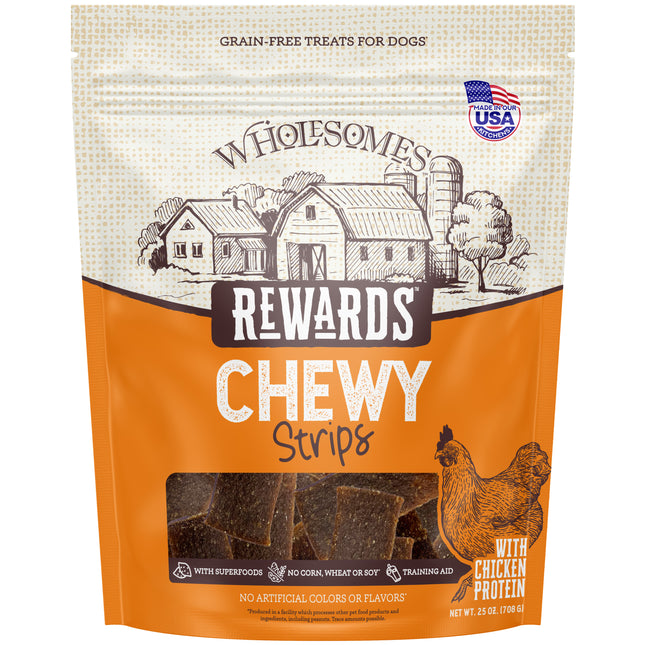 Wholesomes Rewards Chewy Chicken Strips 25 oz