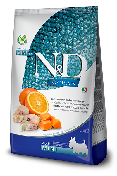 Farmina N&D Ocean Canine Cod, Pumpkin & Orange Adult Mini Dog Food