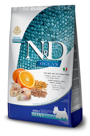 Farmina N&D Ocean Canine Cod, Spelt, Oats & Orange Adult Mini Dog Food