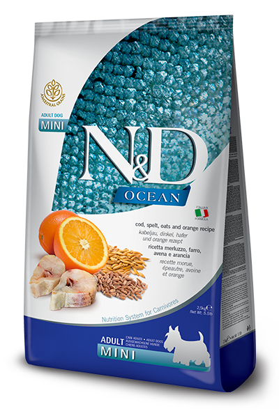 Farmina N&D Ocean Canine Cod, Spelt, Oats & Orange Adult Mini Dog Food