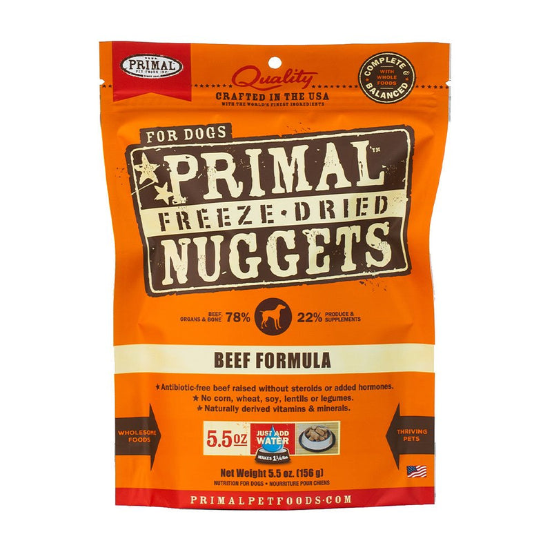 Primal Freeze-Dried Raw Nuggets Beef Formula Dog Food