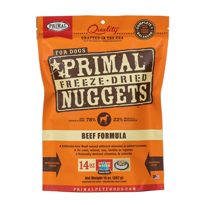 Primal Freeze-Dried Raw Nuggets Beef Formula Dog Food