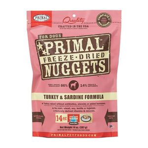 Primal Freeze-Dried Raw Nuggets Turkey & Sardine Formula Dog Food