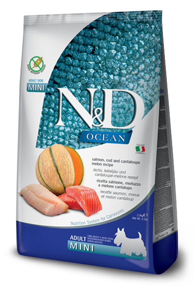 Farmina N&D Ocean Canine Salmon, Cod & Cantaloupe Adult Mini Dog Food