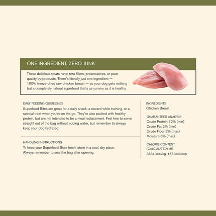 Badlands Ranch Freeze-Dried Raw Superfood Bites Chicken Dog Treats