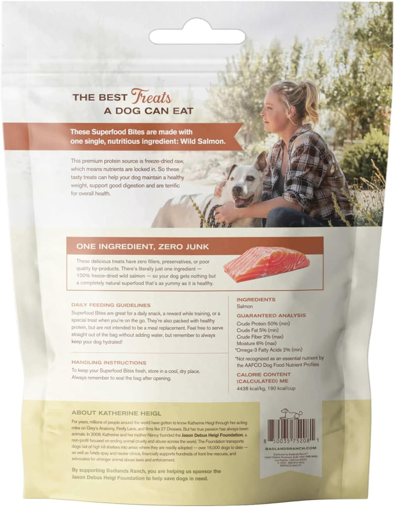 Badlands Ranch Freeze-Dried Raw Superfood Bites Salmon Dog Treats