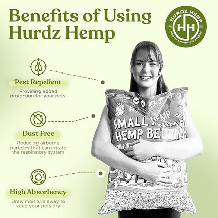 Hurdz Hemp Small 8lb (25 Liter) Animal Hemp Bedding