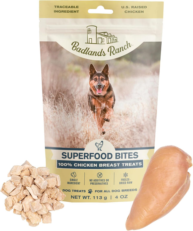Badlands Ranch Freeze-Dried Raw Superfood Bites Chicken Dog Treats