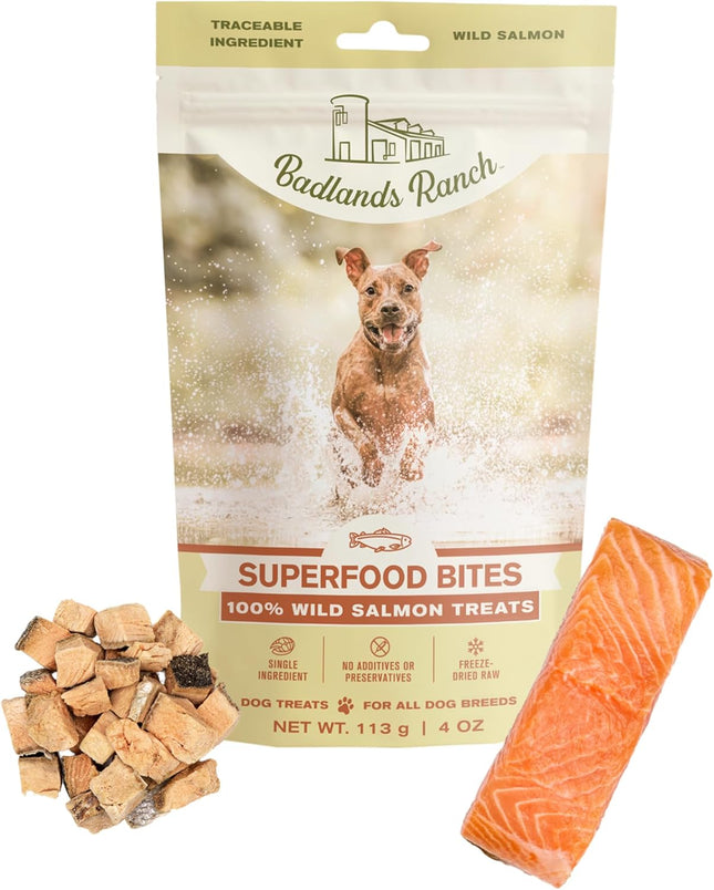 Badlands Ranch Freeze-Dried Raw Superfood Bites Salmon Dog Treats