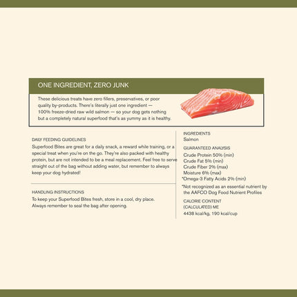 Badlands Ranch Freeze-Dried Raw Superfood Bites Salmon Dog Treats