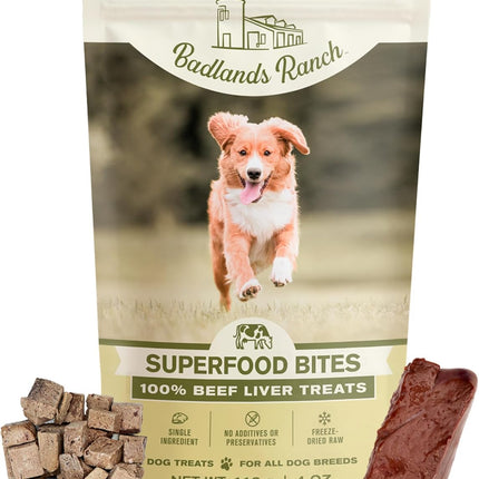Badlands Ranch Freeze-Dried Raw Superfood Bites Beef Liver Dog Treats