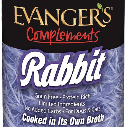 EVANGER'S COMPLEMENTS GRAIN FREE RABBIT CANNED DOG & CATS
