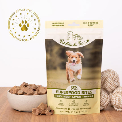 Badlands Ranch Freeze-Dried Raw Superfood Bites Beef Liver Dog Treats