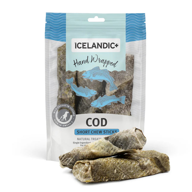 Icelandic+ Hand Wrapped Cod Skin Chew Stick Dog Treat