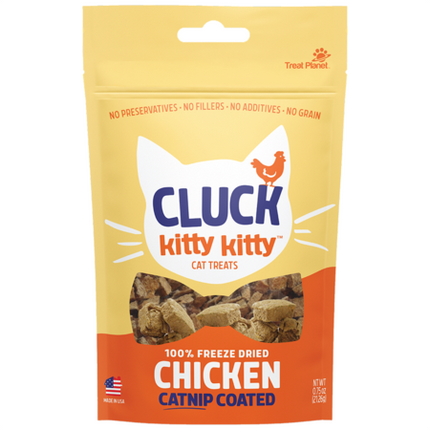 Treat Planet Cluck Kitty Kitty Freeze-Dried Chicken Treat with Catnip 0.75oz