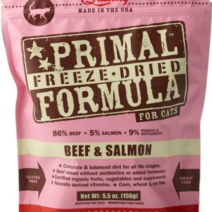 Primal Freeze-Dried Raw Nuggets Beef & Salmon Formula Cat Food