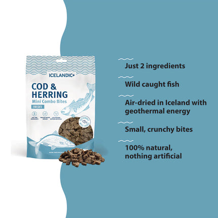 Icelandic+ Cod & Herring Mini Combo Bites Cat Treat