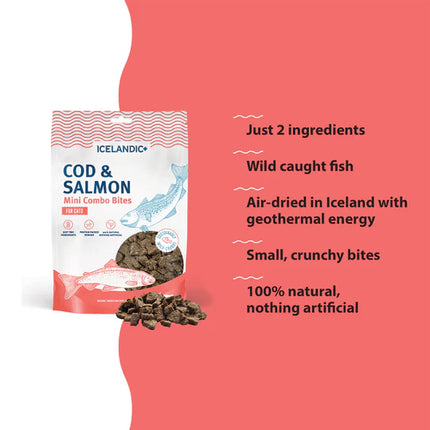 Icelandic+ Cod & Salmon Mini Combo Bites Cat Treat