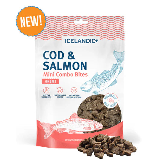 Icelandic+ Cod & Salmon Mini Combo Bites Cat Treat