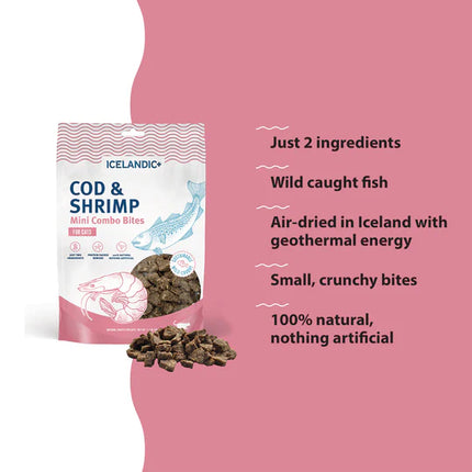 Icelandic+ Cod & Shrimp Mini Combo Bites Cat Treat
