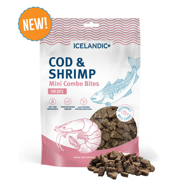 Icelandic+ Cod & Shrimp Mini Combo Bites Cat Treat