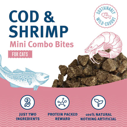 Icelandic+ Cod & Shrimp Mini Combo Bites Cat Treat