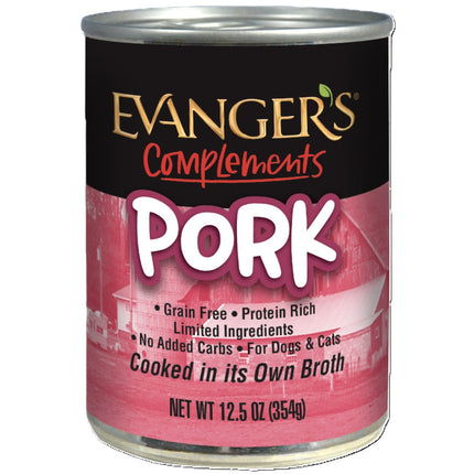 EVANGER'S COMPLEMENTS GRAIN FREE PORK CANNED DOG & CATS