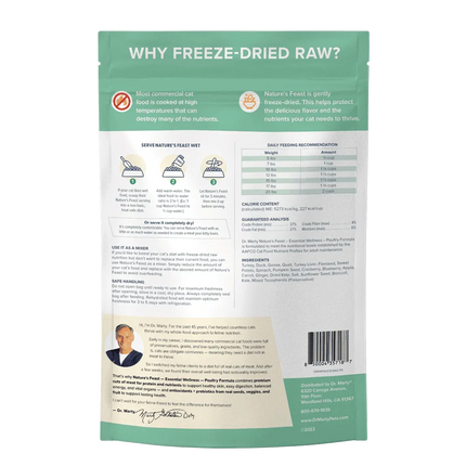Dr. Marty Nature's Feast Essential Wellness Poultry Formula Freeze-Dried Raw Cat Food