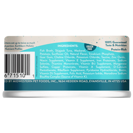 Earthborn Holistic Monterey Medley Grain-Free Canned Cat Food – 5.5 oz, Case of 24