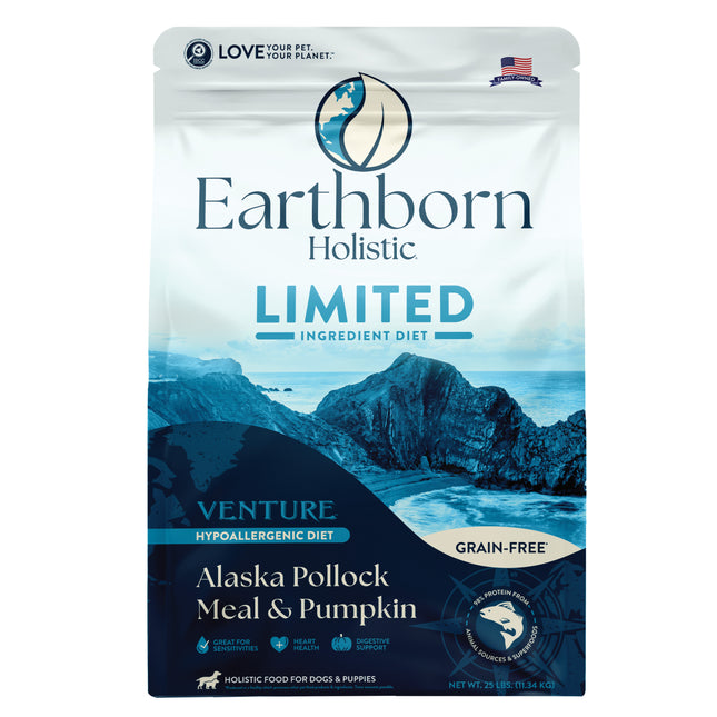Earthborn Holistic Venture Alaska Pollock Meal & Pumpkin Limited Ingredient Grain-Free Dry Dog Food