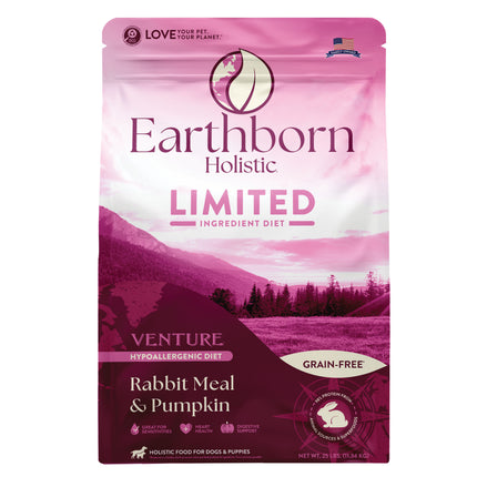 Earthborn Holistic Venture Rabbit Meal & Pumpkin Limited Ingredient Grain-Free Dry Dog Food