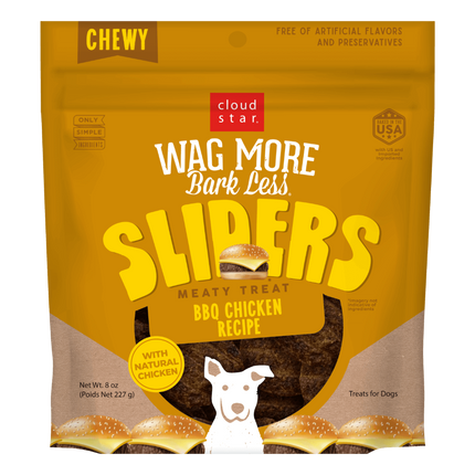 Wag More Bark Less Sliders BBQ Chicken Dog Treats