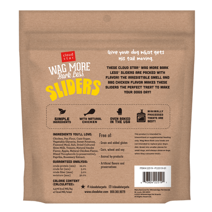 Wag More Bark Less Sliders BBQ Chicken Dog Treats