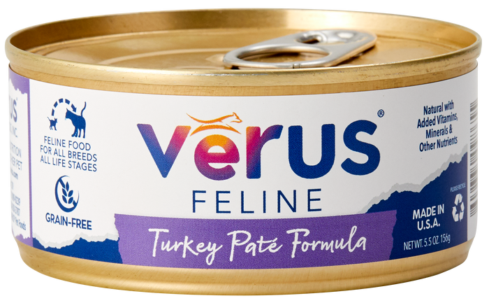 Verus Feline Grain Free Turkey Pate Formula Cat Cans