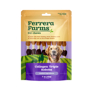 Ferrera Farms Collagen Triple Kabobs Dog Chews 5oz