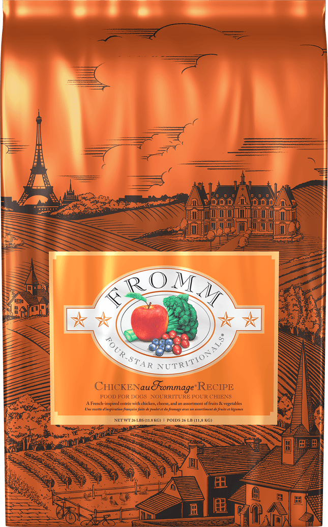 Fromm Four-Star Nutritionals Chicken au Frommage Recipe Food for Dogs – 26 lb bag
