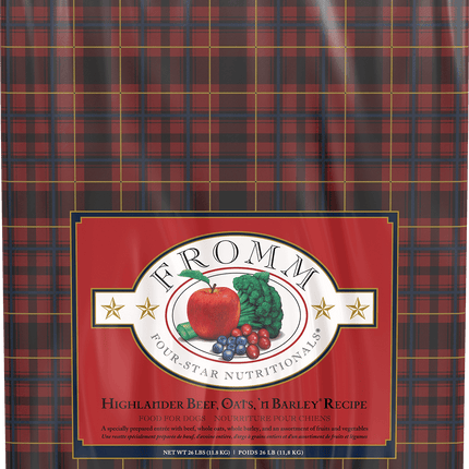 Fromm Four-Star Nutritionals Highlander Beef, Oats, 'n Barley Recipe Food for Dogs – 26 lb bag