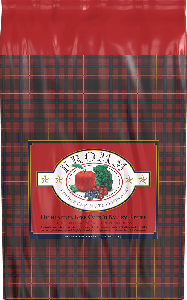 Fromm Four-Star Nutritionals Highlander Beef, Oats, 'n Barley Recipe Food for Dogs – 26 lb bag