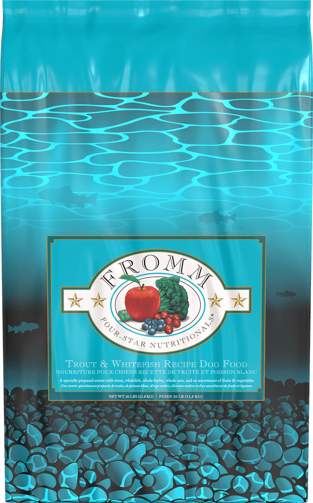 Fromm Four-Star Nutritionals Trout & Whitefish Formula Dog Food – 26 lb bag