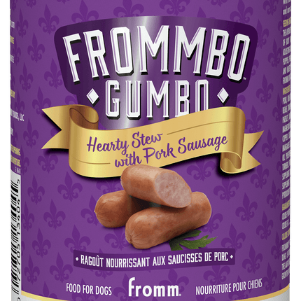 Fromm Frommbo Gumbo Hearty Stew with Pork Sausage Dog Cans