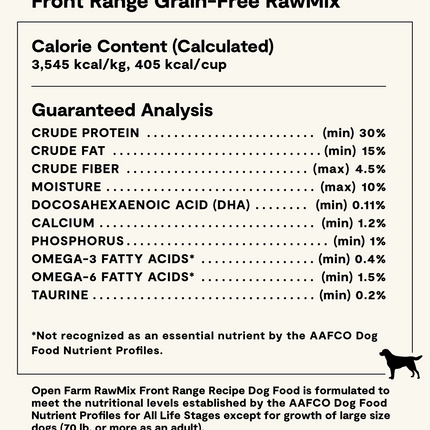 Open Farm RawMix Front Range Recipe Grain & Legume Free Dog Food
