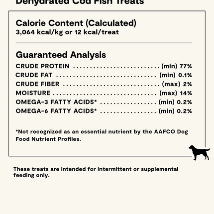 Open Farm Dehydrated Cod Fish Dog Treats 2oz