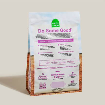 Open Farm Pollock & Oatmeal Recipe Digestive Health Dog Food