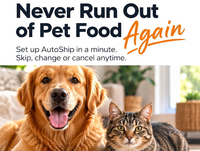 Never run out of pet food again: set up AutoShip at PetBowlz