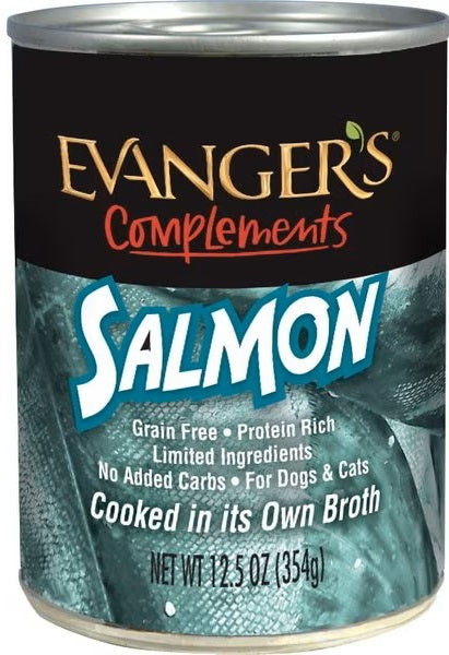 EVANGER'S COMPLEMENTS GRAIN FREE SALMON CANNED DOG & CATS